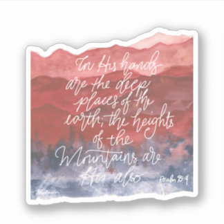Psalm 95 mountain sticker