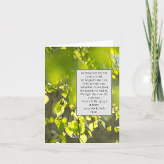 Psalm 97:10-12, Christian folded card