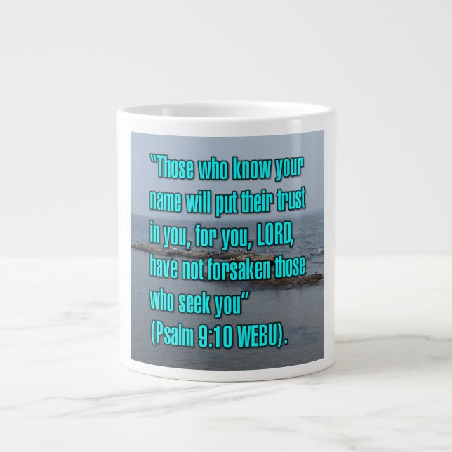 Psalm 9:10 WEBU Mug (Front)