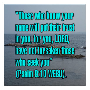 Psalm 9:10 WEBU Poster