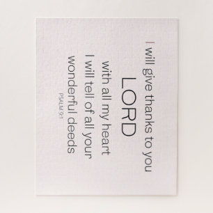 Psalm 9, I will give thanks to you LORD, Jigsaw Puzzle