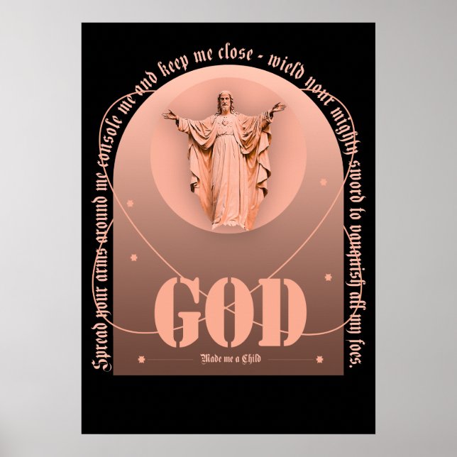 psalm bible god made me a child poster (Front)