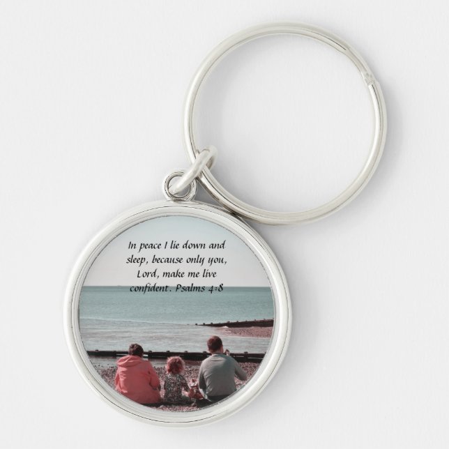 Psalm biblical quote key ring (Front)