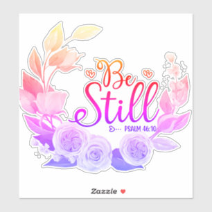 Psalm Christian Bible Verse Stickers - Be Still