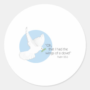 Psalm Dove Classic Round Sticker