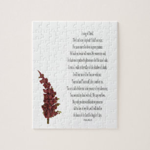 Psalm, Green Plant Floral Challenging Puzzle