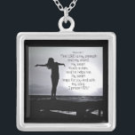 Psalm Lord is my Strength Bible Quote Black Grey Silver Plated Necklace<br><div class="desc">Psalm Lord is my Strength Bible Quote Black Grey worship</div>