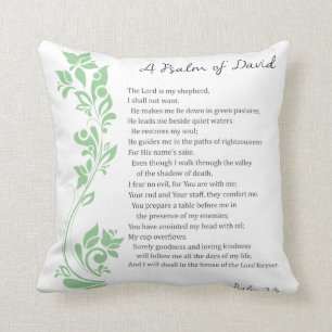 Psalm of David The Lord is my Shepherd Bible Verse Cushion