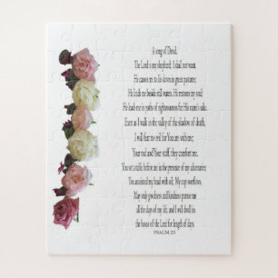 Psalm, Rose White Flower, Challenging Puzzle