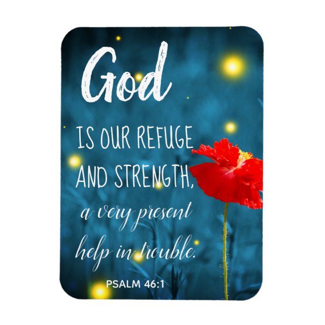 Psalm Scripture Magnet | Inspirational Bible Quote (Vertical)