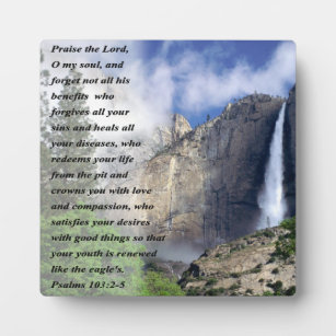 Psalms 103:2-5 plaque
