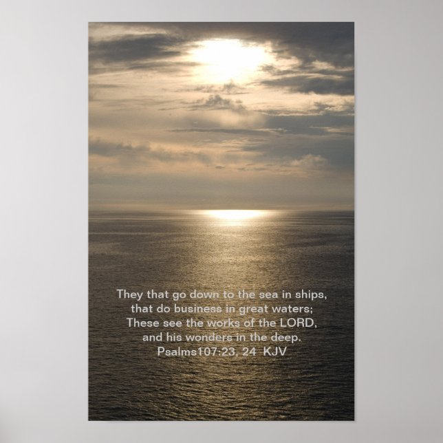 Psalms 107: 23, 24 poster (Front)