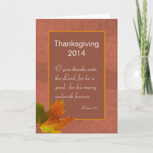 Psalms 107 Thanksgiving Holiday Card