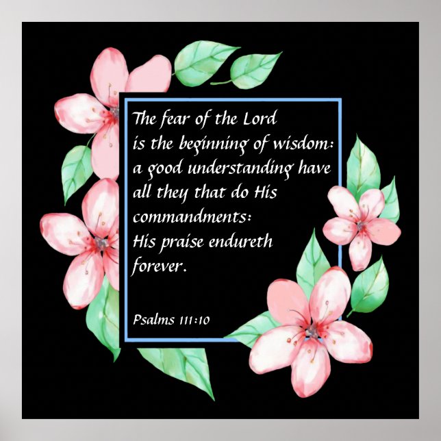 Psalms 111:10  poster (Front)