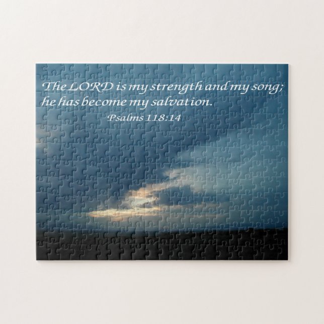 Psalms 118:14 jigsaw puzzle (Horizontal)