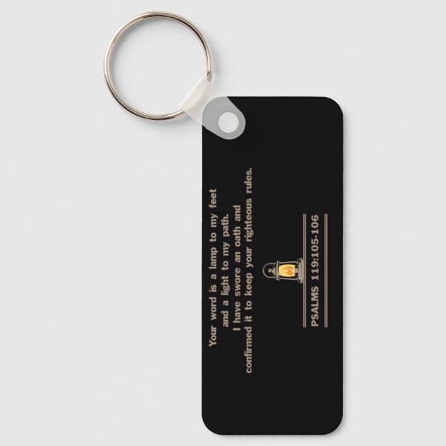 Psalms 119:105-106  key ring (Front)