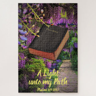 Psalms 119 Bible verse "A light unto my Path" Jigsaw Puzzle