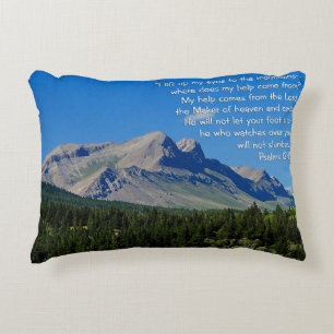 Psalms 121:1-3 decorative cushion