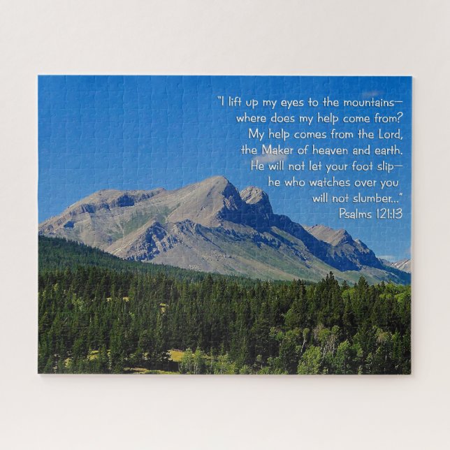 Psalms 121:1-3 jigsaw puzzle (Horizontal)