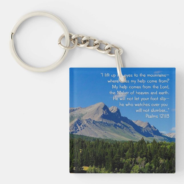Psalms 121:1-3 key ring (Front)
