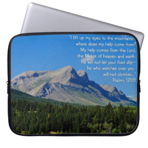 Psalms 121:1-3 laptop sleeve