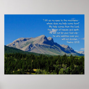 Psalms 121:1-3 poster