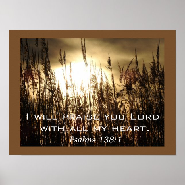 Psalms 138:1  _ Poster Art (Front)