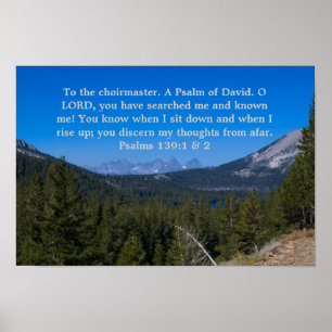 Psalms 139:1&2 poster