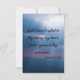 Psalms 13:5 KJV Flat Greeting Card