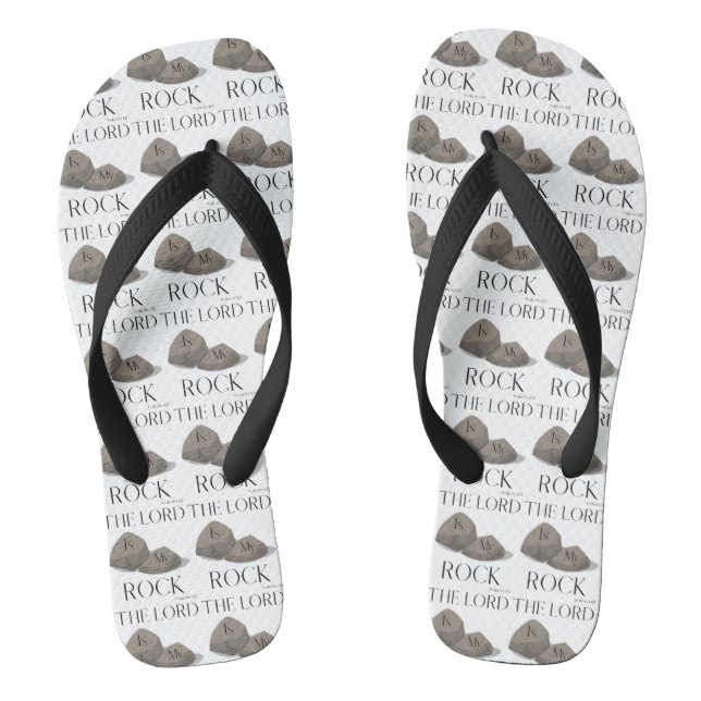 Psalms 18:2 Bible Scripture Quote All-Over Unisex Thongs (Footbed)