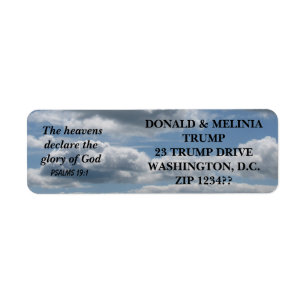 Psalms 19:1 return address label