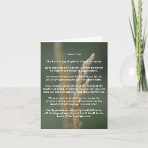 Psalms 23: 1-6 card