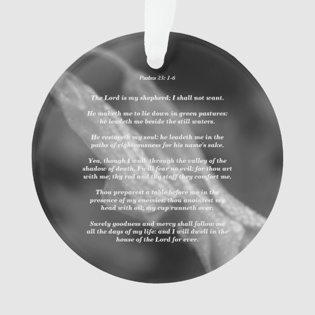Psalms 23: 1-6 ornament (Front)