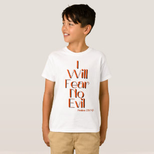 Psalms 23:4 Bible Verse Quote Boy's T-Shirt