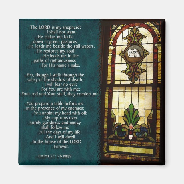 Psalms 23 magnet (Front)