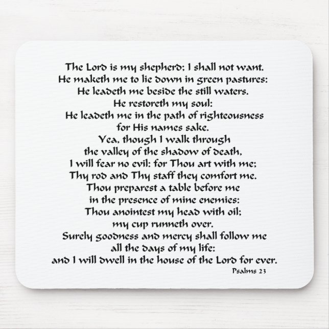Psalms 23 mouse pad (Front)