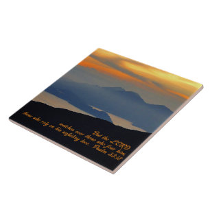 Psalms 33:18 Inspirational Ceramic Tile