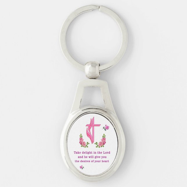 Psalms 37:4  key ring (Front)