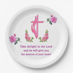 Psalms 37:4 paper plate