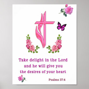 Psalms 37:4  poster