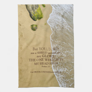 Psalms 3:3 My Shield Tea Towel
