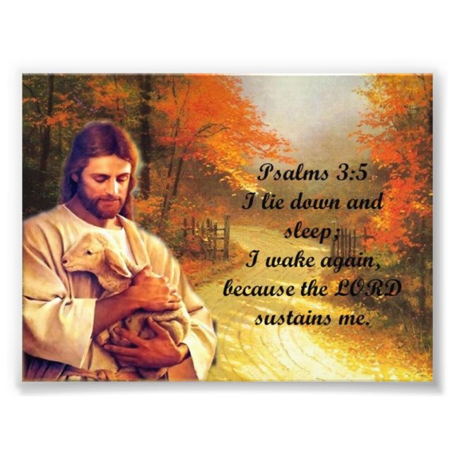 Psalms 3:5 photo print (Front)