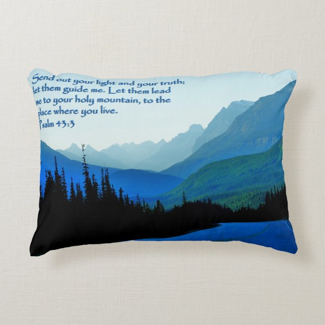 Psalms 43:3 Inspirational Decorative Cushion (Front)