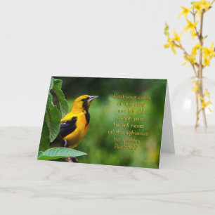 Psalms 55:22 Inspirational Card