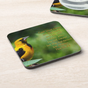 Psalms 55:22 Inspirational Coaster