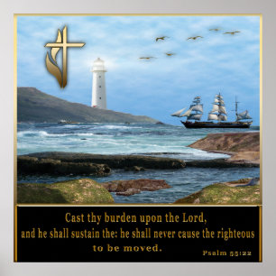 Psalms 55:22 poster