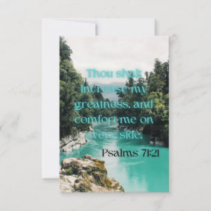 Psalms 71:21 KJV Bible Verse Pic Flat Greeting Card
