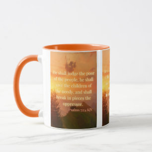 Psalms 72:4 KJV Bible Verse Pic Two-Tone Mug