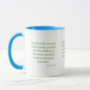 Psalms 72:4 KJV Bible Verse Two-Tone Mug