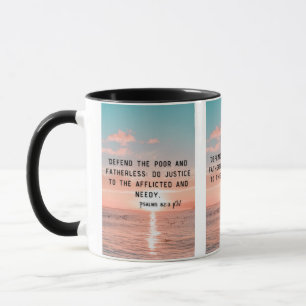 Psalms 82:3 KJV Bible Verse Pic Two-Tone Mug